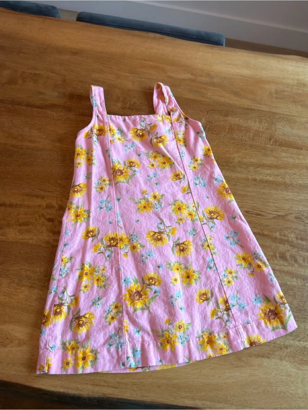 Old Navy Pink Floral Sundress with Yellow Flower Print